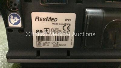 Job Lot Including 7 x ResMed S9 VPAP ST Units and 1 x ResMed S9 VPAP S Unit with 1 x Power Supply (All Power Up, 1 x Damage to Casing) *SN 22131158879 / 22121647599 / 22131107731 / 22141348252 / 22161018817 / 22151468358 / 22141107580 / 22131435034* - 7