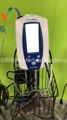 3 x Welch Allyn SPOT Vital Signs Monitors on Stands and 1 x Welch Allyn 420 Series Vital Signs Monitor on Stand (All Power Up) *S/N 200807752* - 3