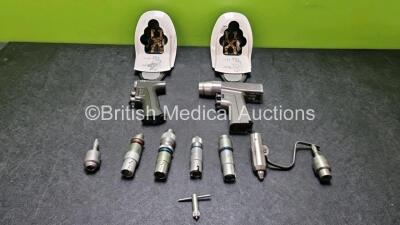 Job Lot Including 1 x Stryker System 6 6205 Rotary Handpiece, 1 x Stryker TPS Universal Driver, 1 x Stryker 1/4 Drill Attachment, Stryker Keyless Drill Attachment, 1 x Stryker AO Small Drill Attachment, Stryker Hudson Modified Trinkle Reamer Attachment 1 