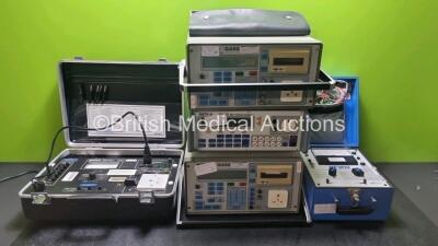 Job Lot Including 1 x Rigel 244 Electrical Safety Tester (Powers Up) 2 x Metron QA80 Safety Analyzers (No Power), 1 x Metron QA-90 MK2 Safety Analyzer and RF302 Electrosurgery Analyzer (Unable to Power Test)