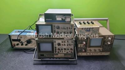 Mixed Lot Including 1 x Hitachi V-4222 Oscilloscope, 1 x Hitachi VC-6041 Digital Storage Oscilloscope, 1 x Rigel Multi Call 203 Unit, 1 x Gould IEEE 488 Digital Storage Oscilloscope, 1 x Levell Type TG200DMP Oscillator and 1 x X-Switch Inmac Unit