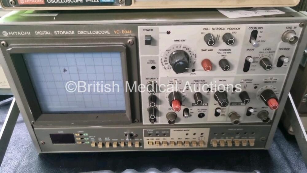 Mixed Lot Including 1 x Hitachi V-4222 Oscilloscope, 1 x Hitachi VC-6041 Digital  Storage