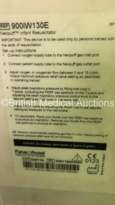 Fisher and Paykel Neopuff Infant Resuscitator with Mattress (Powers Up) *S/N 030116000083* - 4