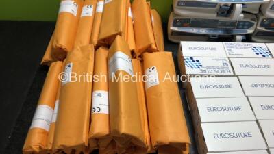 Mixed Lot Including 4 x CareFusion Alaris GH Guardrails Plus Syringe Pumps, Large Quantity of Euro Suture Wound Closure Strips and 23 x Fluted Posts for M series - 7