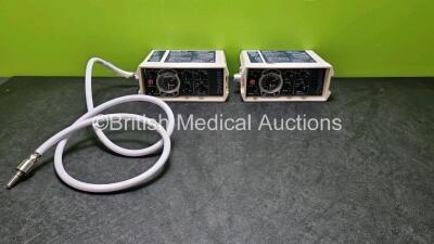 2 x Smiths Pneupac ventiPAC 200D Ventilators with 1 x Hose *SN 09033305 / 1101250*