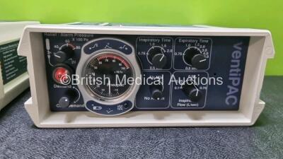 2 x Smiths Pneupac ventiPAC 200D Ventilators with 1 x Hose *SN 09033305 / 1101250* - 2