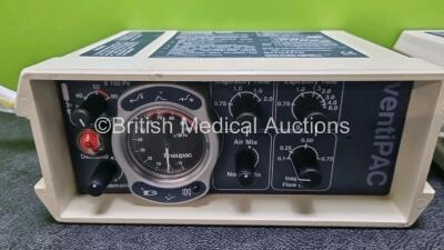 2 x Smiths Pneupac ventiPAC 200D Ventilators with 1 x Hose *SN 09033305 / 1101250* - 3