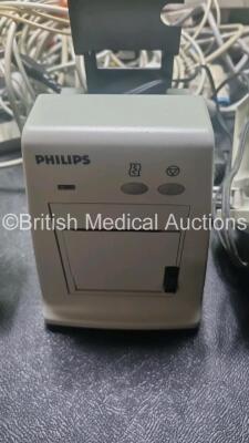 Mixed Lot Including 1 x Philips IntelliVue MP70 Patient Monitor Including 1 x Philips M3000A Module with ECG, SpO2, NBP, Press and Temp Options, 8 x Philips Medizin System Module Racks Including 29 x Press Modules, 18 x Temp Modules 3 x SpO2 Modules 1 x E - 7