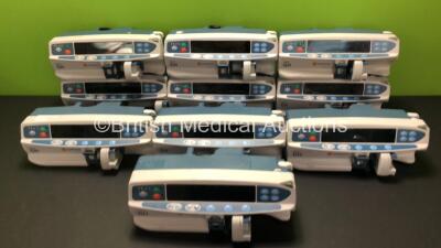 10 x CareFusion Alaris GH Syringe Pumps (All Power Up, 2 x GG1 Code, 1 x AS3 Code, 1 x SP3 Code and 1 x Requires Service)