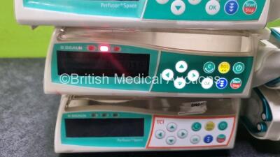 4 x B.Braun Perfusor Space Infusion Pumps (3 x Power Up, Damage to Casing - See Photos) - 4