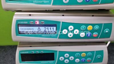 4 x B.Braun Infusomat Space Infusion Pumps (All Power Up All Units with Slight Damage to Casing - See Photos) - 3