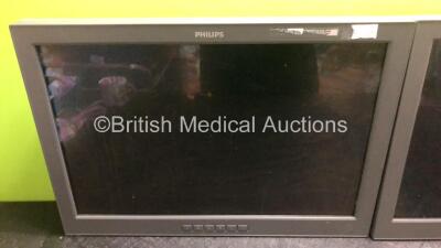 2 x Philips MED24ESB LCD Display / Monitors (Untested Due to No Power Supply) *SN AN001111000121 / AN001111000105* - 2