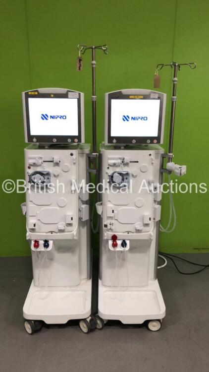 2 x Nipro Corporation Surdial X Dialysis Machines Version 1.506 with Hoses (Both Power Up) *Mfd 2019*