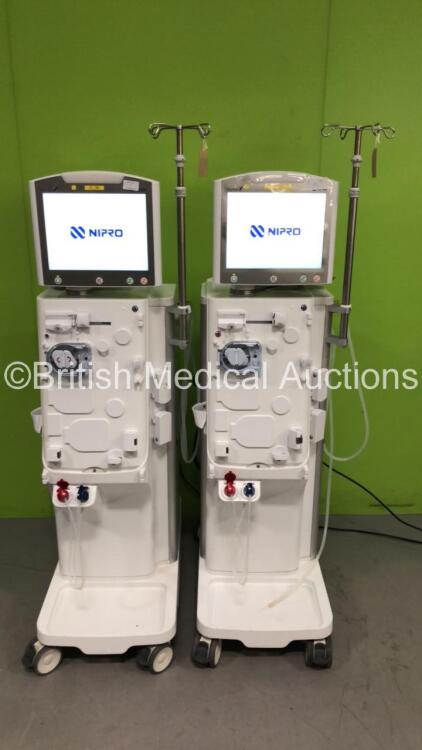 2 x Nipro Corporation Surdial X Dialysis Machines Version 1.506 with Hoses (Both Power Up) *Mfd 2019*