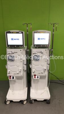 2 x Nipro Corporation Surdial X Dialysis Machines Version 1.506 with Hoses (Both Power Up) *Mfd 2019* - 2