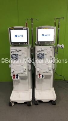 2 x Nipro Corporation Surdial X Dialysis Machines Version 1.506 with Hoses (Both Power Up) *Mfd 2019*