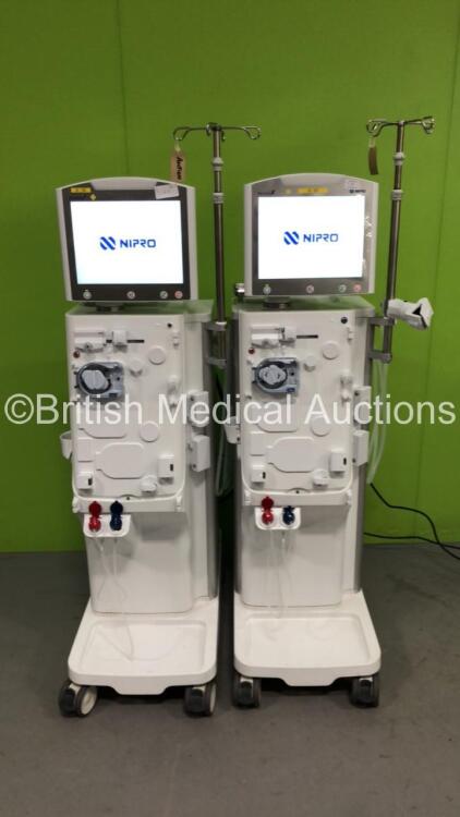 2 x Nipro Corporation Surdial X Dialysis Machines Version 1.506 with Hoses (Both Power Up) *Mfd 2019*