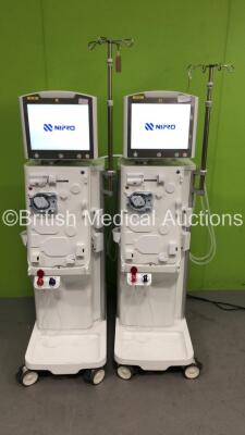 2 x Nipro Corporation Surdial X Dialysis Machines Version 1.506 with Hoses (Both Power Up) *Mfd 2019*