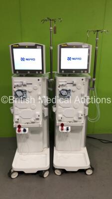 2 x Nipro Corporation Surdial X Dialysis Machines Version 1.506 with Hoses (Both Power Up) *Mfd 2019* - 2