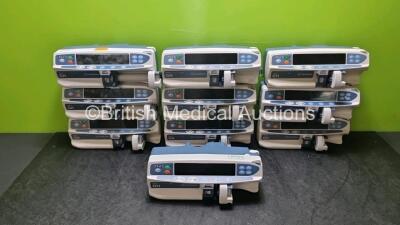 10 x CareFusion Alaris Guardrails GH Plus Syringe Pumps (9 x Power Up Some with Damage to Casing - See Photos) *SN 800246343135146385 / 135146394 / 135102132 / 800283543 / 135146372 / 135146377 / 135103956 / 800207128 /135146367* *G*