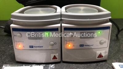 2 x Fisher & Paykel HumiGard MR860AEU Humidifiers with 2 x Adapters and Accessories in Carry Case (Both Power Up) - 2