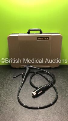 Pentax ED-3440T Duodenoscope with Prototype Ultrasound Tube in Carry Case- Engineer's Report : Optical System -Unable to Check, Angulation - No Fault Found, Insertion Tube -No Fault Found, Light Transmission - NA, Channels - Unable to Check, Leak Check -U