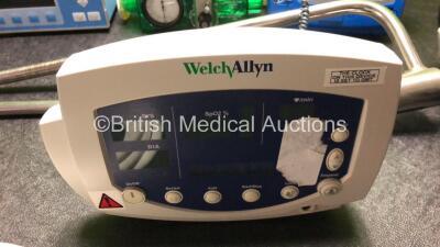 Mixed Lot Including 2 x Operating Table Stirrups, 1 x SLE 2100 Respiration Monitor, 1 x Dinamap Pro 200 Patient Monitor, 1 x Welch Allyn 53N00 Patient Monitor and 1 x Bird Mark 7A Respirator - 7