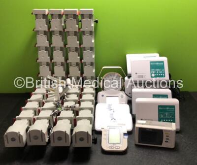 Mixed Lot Including 1 x Philips IntelliVue X2 Patient Monitor with ECG, SpO2, NBP, Temp and Press Options (No power, Suspected Flat Battery, Damaged Casing - See Photos) 6 x Merlin Transmitters, 2 x Boston Scientific Latitude Communicator, 1 x Omron M6 BP