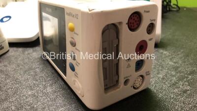 Mixed Lot Including 1 x Philips IntelliVue X2 Patient Monitor with ECG, SpO2, NBP, Temp and Press Options (No power, Suspected Flat Battery, Damaged Casing - See Photos) 6 x Merlin Transmitters, 2 x Boston Scientific Latitude Communicator, 1 x Omron M6 BP - 5