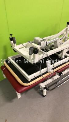 2 x Huntleigh Electric Patient Examination Couches with Controller (Both Power Up) *S/N IPS-09691* - 2