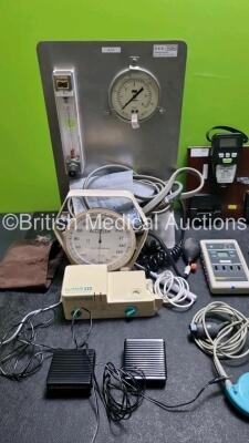 Mixed Lot Including 1 x Heine Beta 200 Ophthalmoscope with 1 x Heine NT 200 Charging Station, 1 x Mecmesin Compact Force Gauge, 1 x Fluke PS415 Patient Simulator, 1 x Fluke DPM2Plus Pressure Meter , 3 x Corometrics Nautis Transducers, 2 x Tracker NIBP M - 3