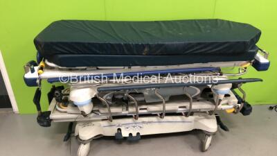 2 x Stryker Hydraulic Patient Trolleys with 2 x Mattresses (Hydraulics Tested Working)