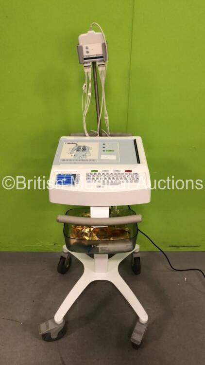 Mortara ELI250c ECG Machine on Stand with 10 Lead ECG Leads (Powers Up) *S/N NA*