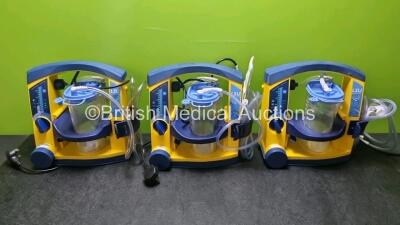 3 x Laerdal LSU Suction Units with 3 x Cups (All Power Up) *SN 78290560736 / 7829050607373 / 7850065176*