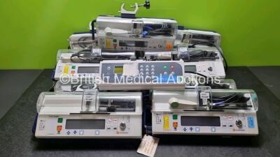 Job Lot Including 7 x IVAC PCAM Carefusion Syringe Pumps, 3 x 9 x IVAC PCAM Alaris Syringe Pumps, 1 x 9 x IVAC PCAM Cardinal Health Syringe Pump and 1 x Graseby 3500 Anaesthesia Pump