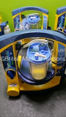 4 x Laerdal LSU Suction Units with 4 x Cups (All Power Up 1 x with Damage to Casing - See Photos) *sn 78330445410 / 78350445790 / 78080554830 / 78290560738* - 2