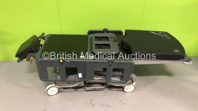 Anetic Aid QA3 Hydraulic Patient Trolley with 1 x Cushion (Hydraulics Tested Working - Some Damage - Incomplete)