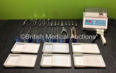 Job Lot Including 6 x Dental Glass Trays, Various Dental Instruments and 1 x SDI Ultramat 2 Unit (Powers Up)