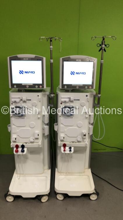 2 x Nipro Corporation Surdial X Dialysis Machines Version 1.506 with Hoses (Both Power Up) *Mfd 2019 / 2019*