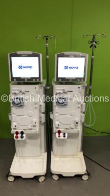 2 x Nipro Corporation Surdial X Dialysis Machines Version 1.506 with Hoses (Both Power Up) *Mfd 2019 / 2019* - 2