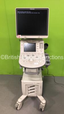 Toshiba Xario 200 TUS-X200 Flat Screen Ultrasound Scanner *S/N 99C1514208* **Mfd 01/2015** with Sony UP-D898MD Digital Graphic Printer (Powers Up - HDD REMOVED) ***IR783***