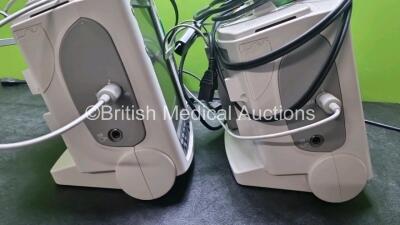 2 x Philips Heartstart MRx Defibrillator / Monitor Including , ECG, and Printer Options, with 2 x M3725A Test Load, 2 x Paddle Leads, 2 x Philips M3539A Module and 1 x Philips M1674A 3 Lead ECG Lead (Both Power Up) *SN US00601081 / US00592937* - 5