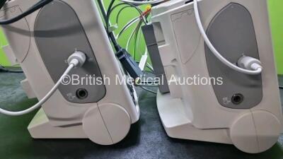 2 x Philips Heartstart MRx Defibrillator / Monitor Including , ECG, and Printer Options, with 2 x M3725A Test Load, 2 x Paddle Leads, 2 x Philips M3539A Module and 1 x Philips M1674A 3 Lead ECG Lead (Both Power Up) *SN US00581608 / US00581606* - 5