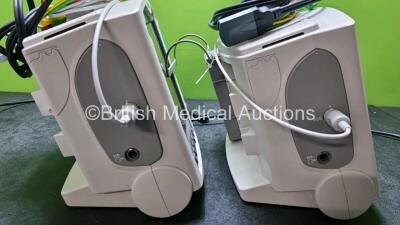 2 x Philips Heartstart MRx Defibrillator / Monitor Including , ECG, and Printer Options, with 2 x M3725A Test Load, 2 x Paddle Leads, 2 x Philips M3539A Module and 1 x Philips M1674A 3 Lead ECG Lead (Both Power Up) *SN US00586636 / US00599185* - 5