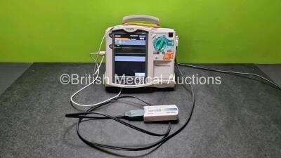 Philips Heartstart MRx Defibrillator / Monitor Including Pacer, ECG, and Printer Options, with 1 x M3725A Test Load, 1 x Paddle Lead 1 x Philips M3539A Module and 1 x Philips M1674A 3 Lead ECG Lead (Powers Up) *SN US00583378*