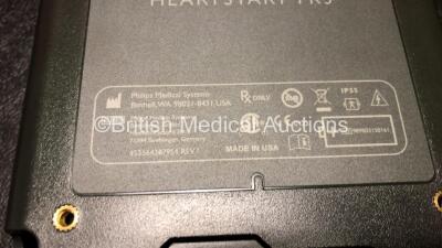 2 x Philips FR3 Heartstart Defibrillators in Carry Cases with 4 x Batteries and 2 x Philips Electrode Packs *Both Expire 2024* (Both Power Up and Pass Self Test) *SN C13F-00936 / C14B-00547* - 9