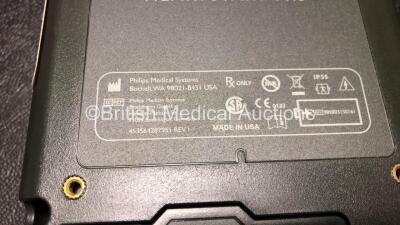 2 x Philips FR3 Heartstart Defibrillators in Carry Cases with 3 x Batteries and 2 x Electrode Packs *Both Expire 2023* (Both Power Up and Pass Self Test) *SN C13F-00918 / C12L-00262* - 8