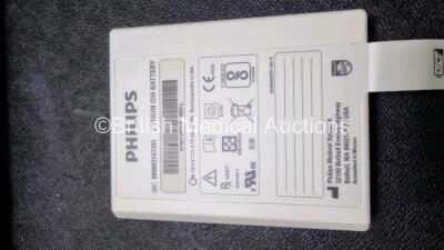 Philips Heartstart XL+ Defibrillator Including PACER, ECG and Printer Options with 1 x External Hard Paddle , 1 x MM3725A Test Load, 1 x Philips M1674A 3 Lead ECG Lead, 1 x Philips Battery Ref 989803167281 and 1 x Paddle Lead (Powers Up) *SN 1309036* - 6