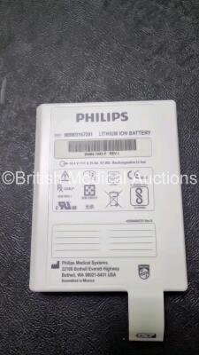 Philips Heartstart XL+ Defibrillator Including PACER, ECG and Printer Options with 1 External x Hard Paddle , 1 x MM3725A Test Load, 1 x Philips M1674A 3 Lead ECG Lead, 1 x Philips Battery Ref 989803167281 and 1 x Paddle Lead (Powers Up) *SN USD1309038* - 6