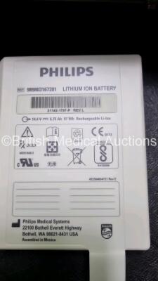 Philips Heartstart XL+ Defibrillator / Monitor Including , ECG, and Printer OptionS with 2 x 3 Lead ECG Leads and 1 x Paddle Lead *SN US51413174* - 5